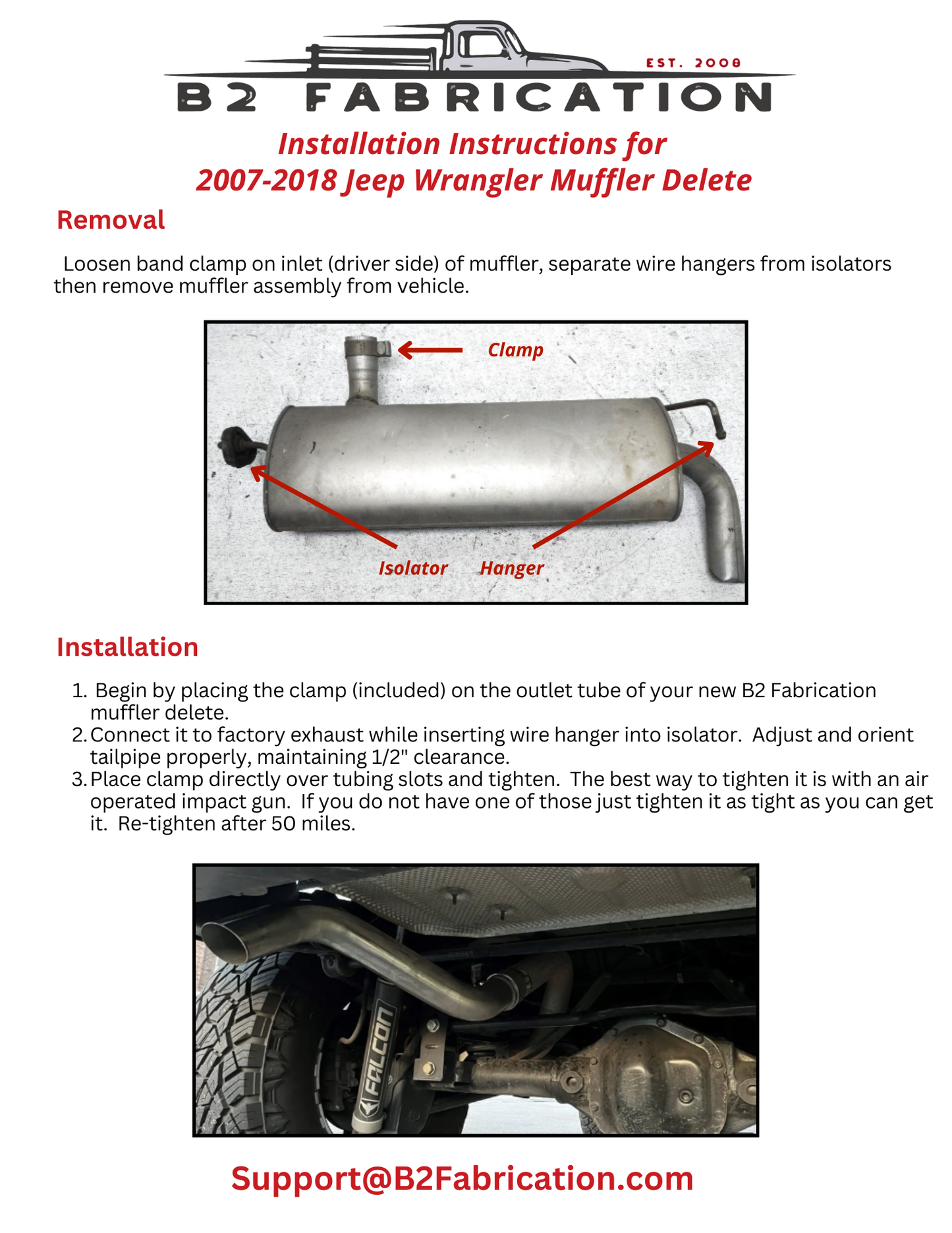 Jeep Wrangler Muffler Delete Installation Instructions