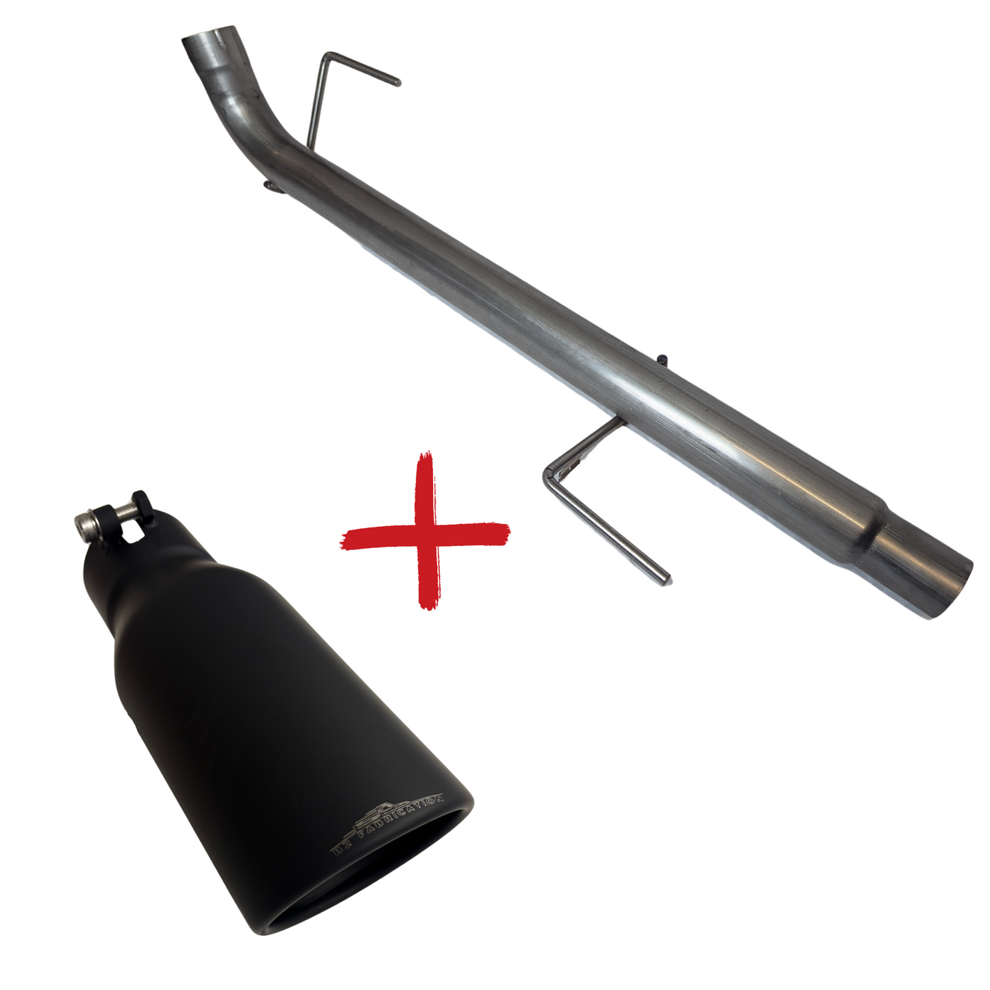 F150 Muffler Delete direct fit with Black exhaust tip