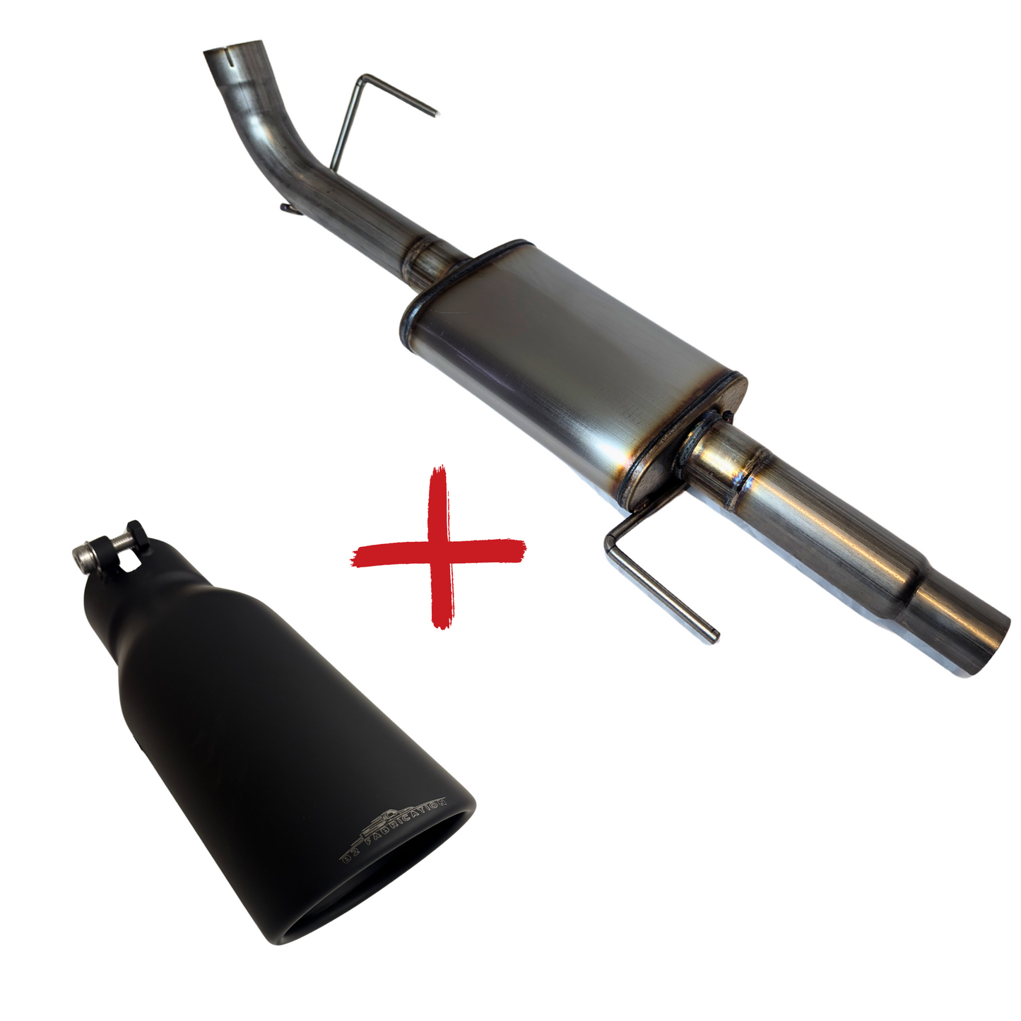 F150 Direct Fit Muffler with black exhaust tip