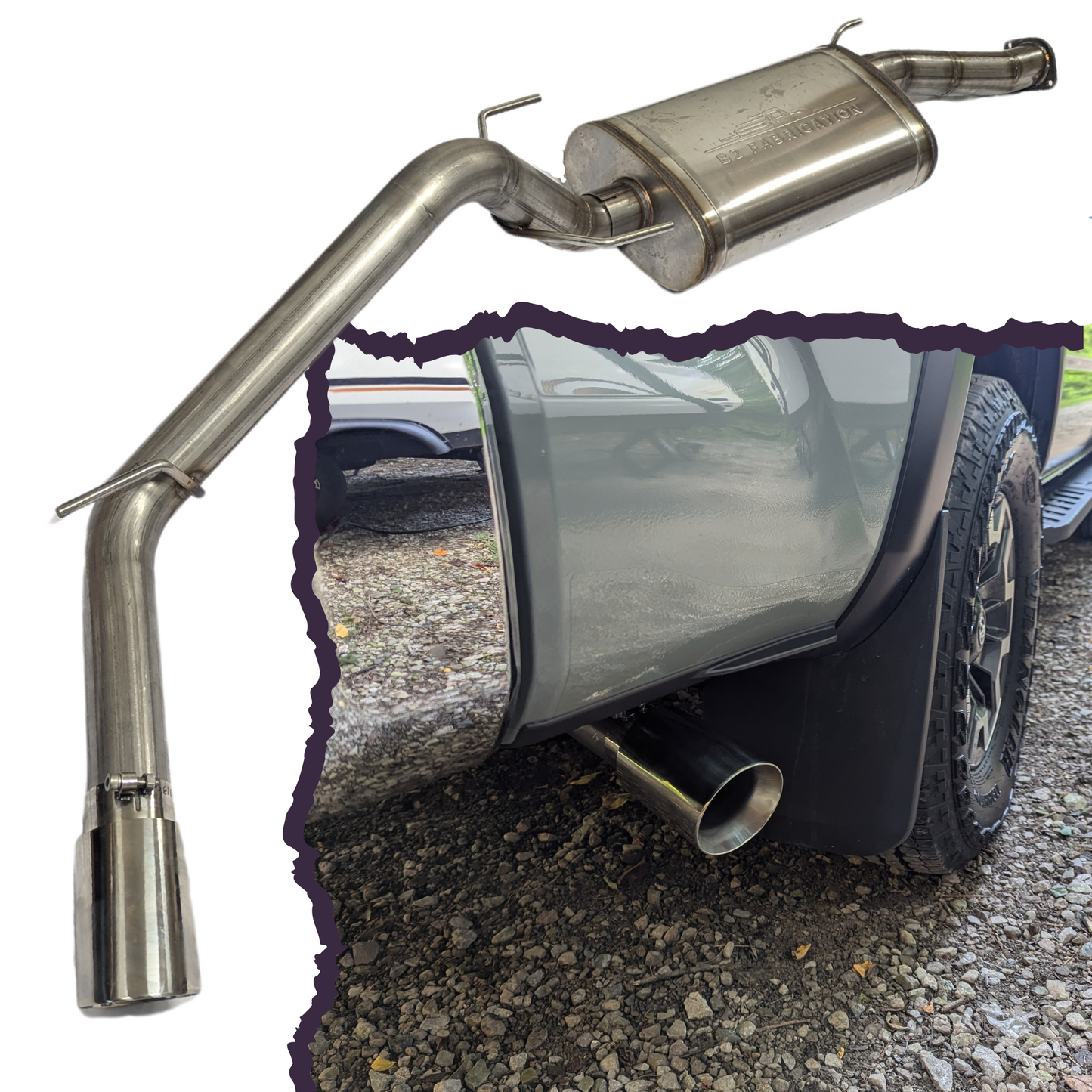 2016-2023 Toyota Tacoma 3.5L V6 Performance Exhaust System - Single Exit | B2 Fabrication