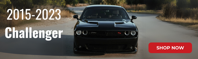 Black Dodge Challenger RT with muffler delete