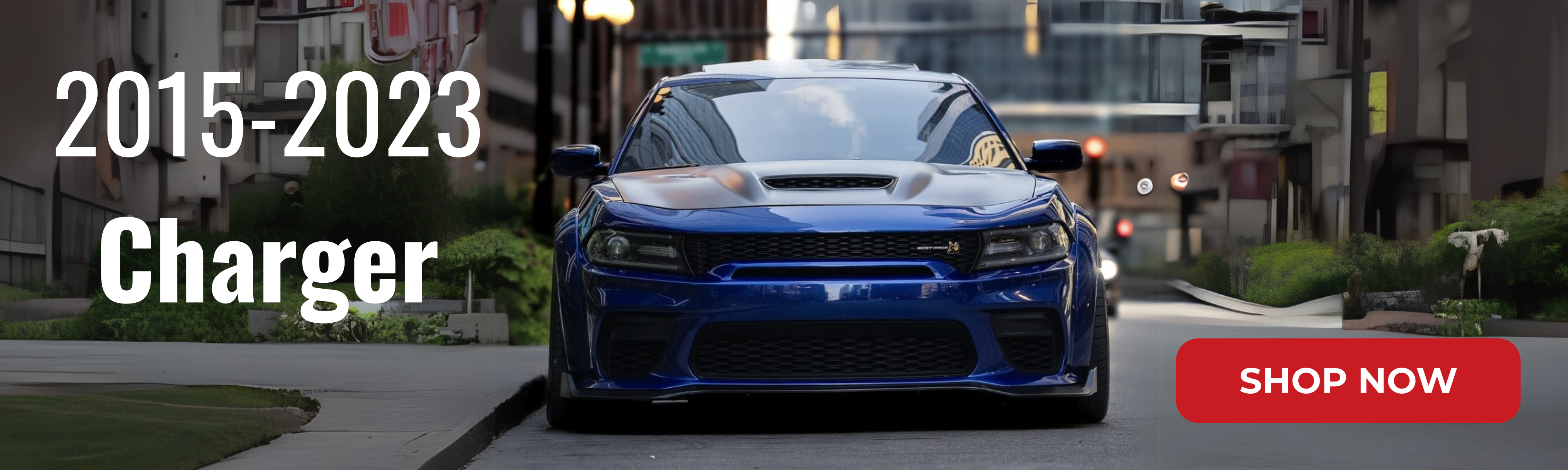 Blue Dodge Charger with 5" B2 Fabrication Exhaust Tips