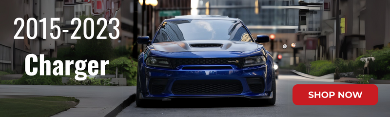 Blue Dodge Charger with 5" B2 Fabrication Exhaust Tips