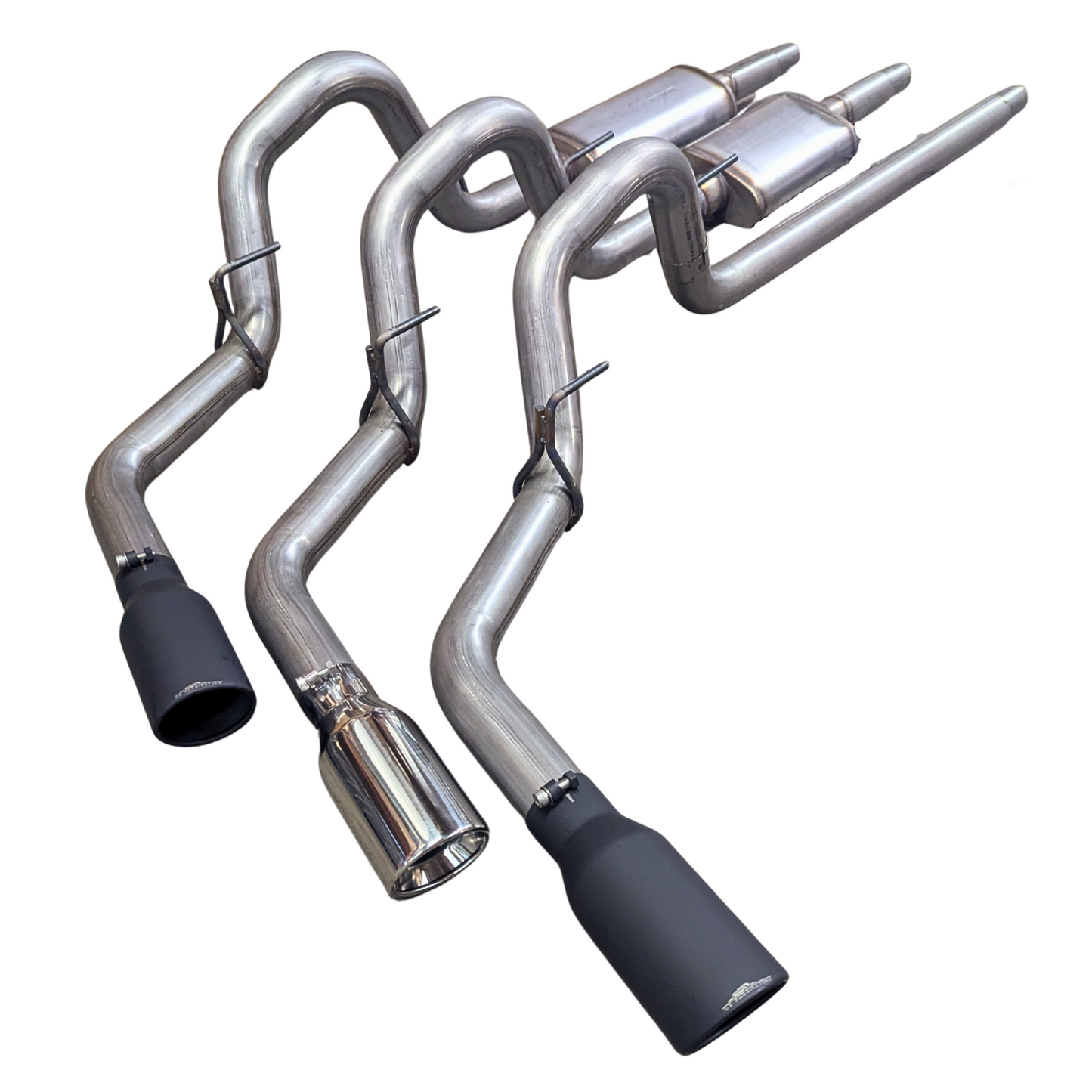 Comparison – F-150 cat-back single side exit vs dual side exit system