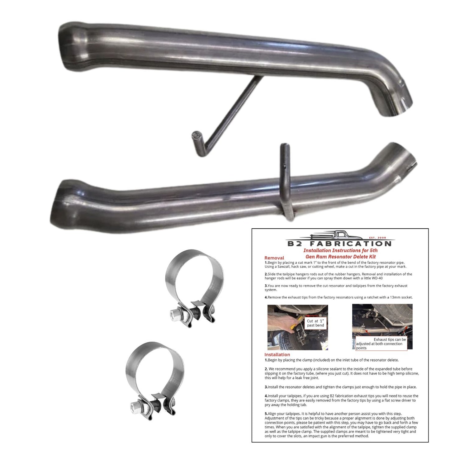 Ram 1500 resonator delete kit