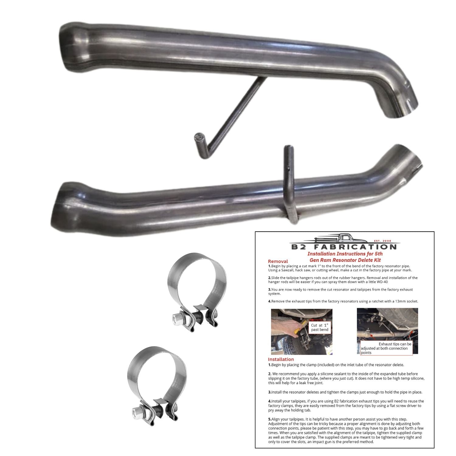 Ram 1500 resonator delete kit