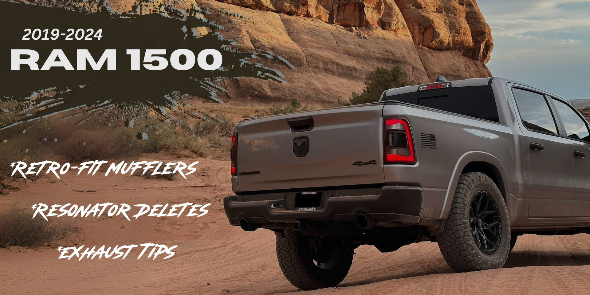 2019–2024 Ram 1500 retrofit mufflers, resonator deletes, and exhaust tips by B2 Fabrication